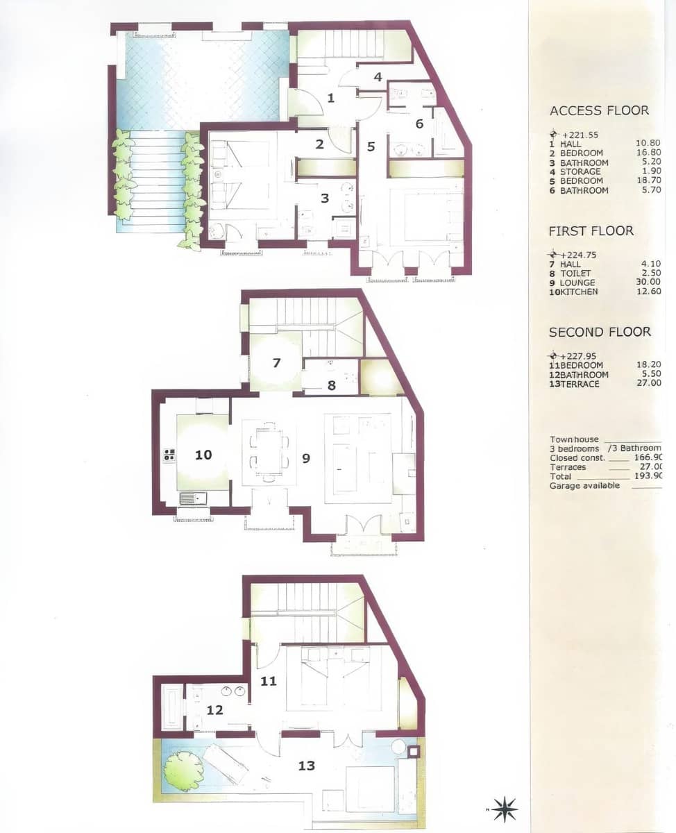 3 soveværelse Byhus til salg i La Heredia med swimmingpool garage - € 765.000 (Ref: 9288121)