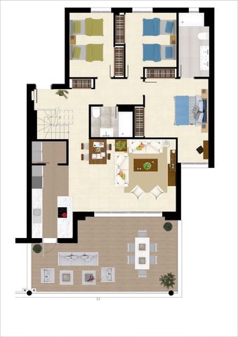 Ático de 3 habitaciones en Nueva Andalucia, Marbella en venta con piscina garaje - 1.180.000 € (Ref: 9780420)
