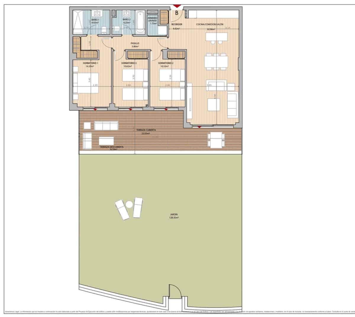 3 Zimmer Apartment zu verkaufen in El Chaparral mit Pool Garage - 598.500 € (Ref: 10019974)