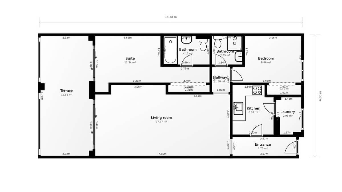 2 camera da letto Appartamento in vendita in El Chaparral con piscina garage - 349.000 € (Rif: 10044365)