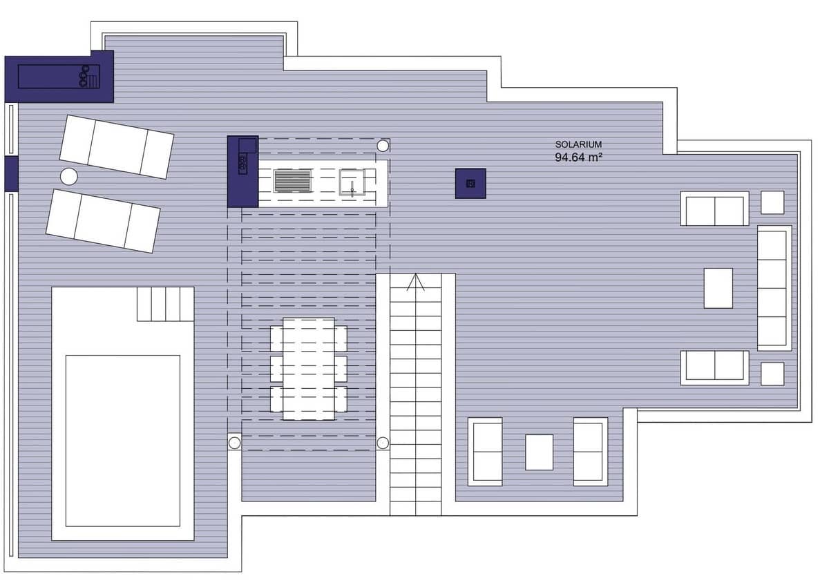 2 soverom Penthouse til salgs i Carvajal med svømmebasseng garasje - € 895 000 (Ref: 9443396)