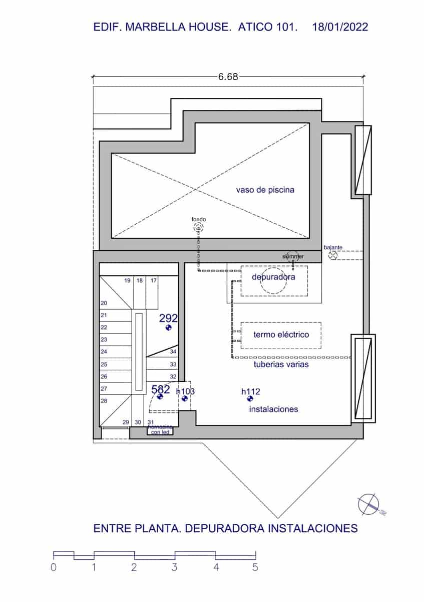 2 soverom Penthouse til salgs i Marbella med svømmebasseng garasje - € 1 160 000 (Ref: 9848046)