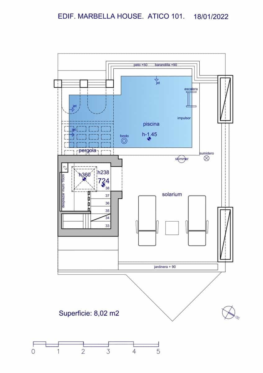 2 soverom Penthouse til salgs i Marbella med svømmebasseng garasje - € 1 160 000 (Ref: 9848046)