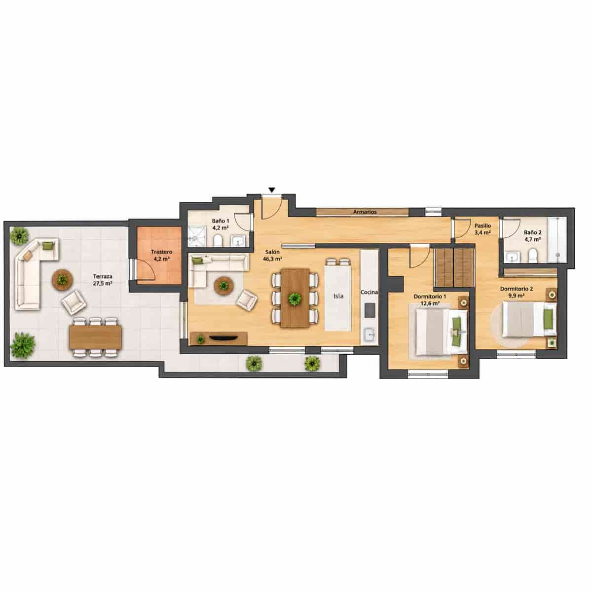 Apartamento de 2 habitaciones en Estepona en venta con garaje - 649.000 € (Ref: 9976191)