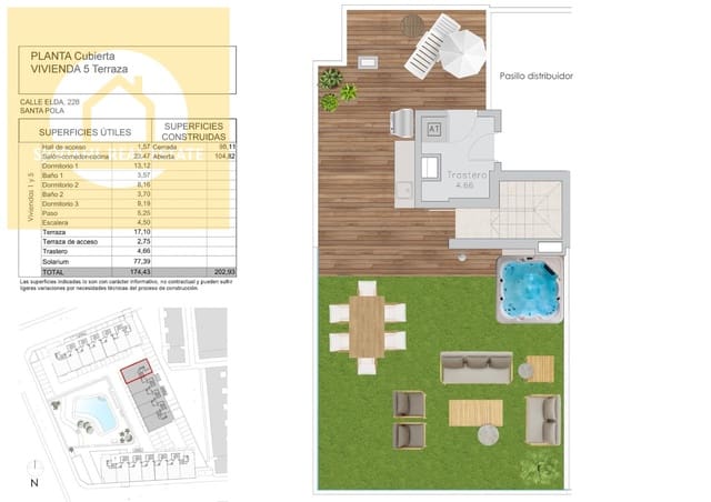 3 bedroom Penthouse for sale in Playa Tamarit - Playa Lissa, Santa Pola with pool garage - € 495,000 (Ref: 9199701)