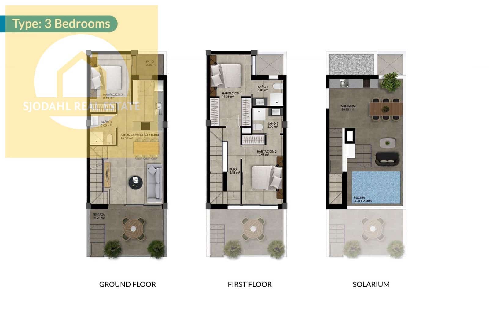 3 makuuhuone Omakotitalo myytävänä paikassa Dolores mukana uima-altaan - 259 000 € (Ref: 9645844)