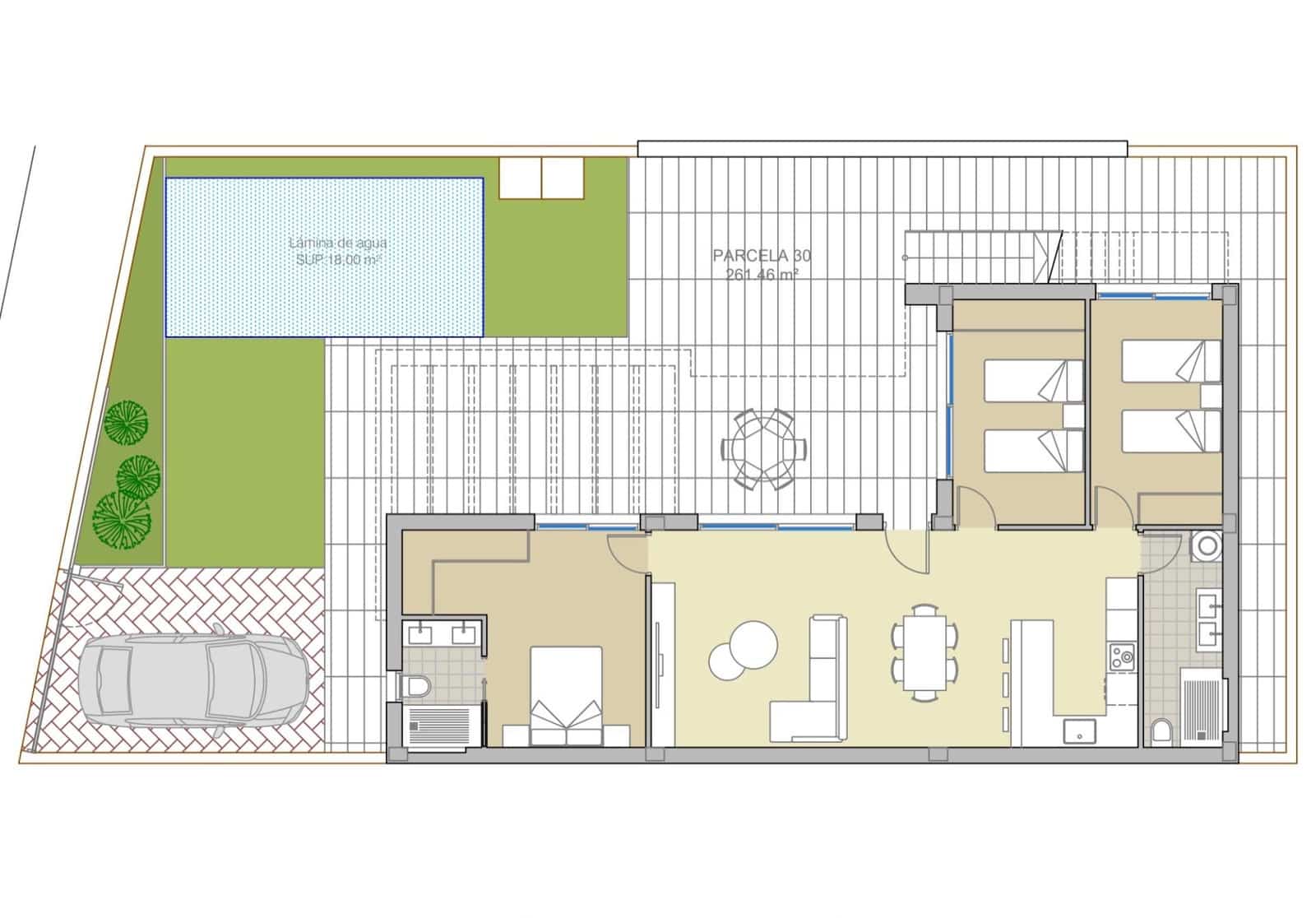 3 sypialnia Willa na sprzedaż w Los Montesinos z basenem - 364 900 € (Ref: 8440700)