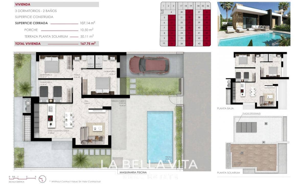 3 soverom Villa til salgs i Ciudad Quesada med svømmebasseng garasje - € 555 000 (Ref: 8916571)