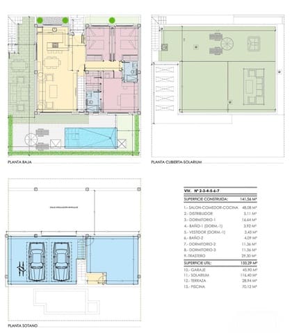 3 soveværelse Villa til salg i Aguas Nuevas, Torrevieja med swimmingpool garage - € 595.000 (Ref: 9078111)