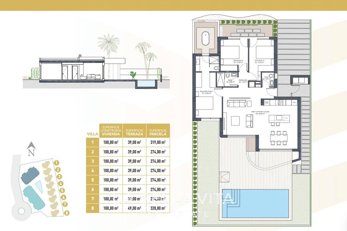 3 soverom Villa til salgs i Los Alcazares med svømmebasseng - € 550 000 (Ref: 9104788)