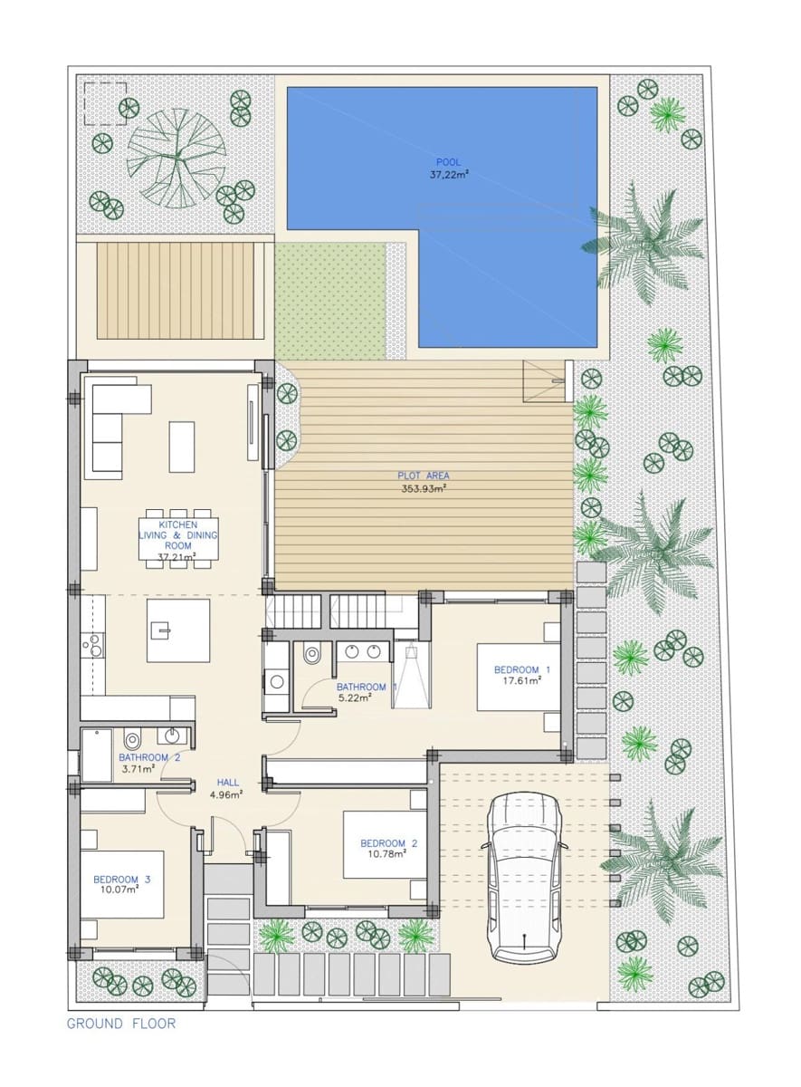 3 soveværelse Villa til salg i Los Alcazares med swimmingpool - € 545.000 (Ref: 9104791)