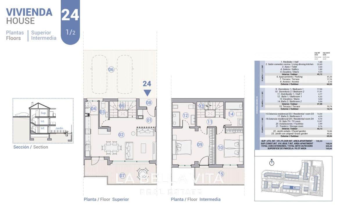 4 quarto Moradia Geminada para venda em La Nucia com piscina - 427 000 € (Ref: 9266510)