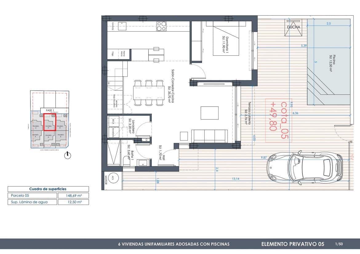 3 makuuhuone Rivitalo myytävänä paikassa Benijofar mukana uima-altaan - 449 000 € (Ref: 9335215)