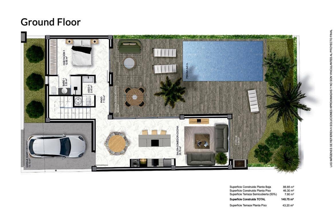 3 camera da letto Villetta a Schiera in vendita in Almoradi con piscina - 429.000 € (Rif: 9335217)