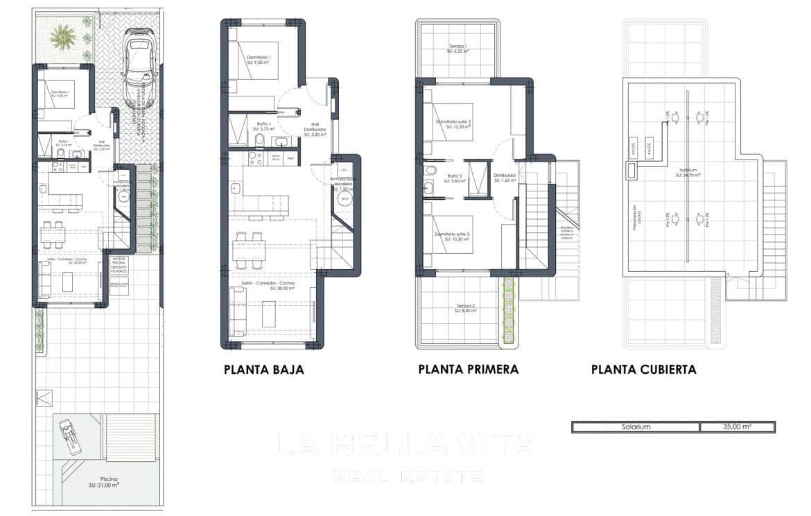 3 bedroom Villa for sale in Los Alcazares with pool - € 399,000 (Ref: 9335220)