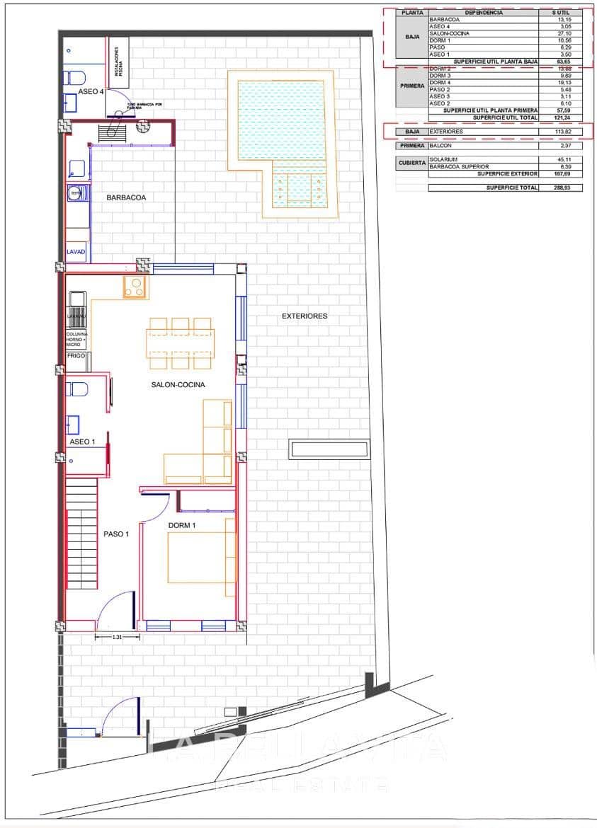 4 slaapkamer Rijtjeshuis te koop in Torre de la Horadada met zwembad - € 698.000 (Ref: 9762145)