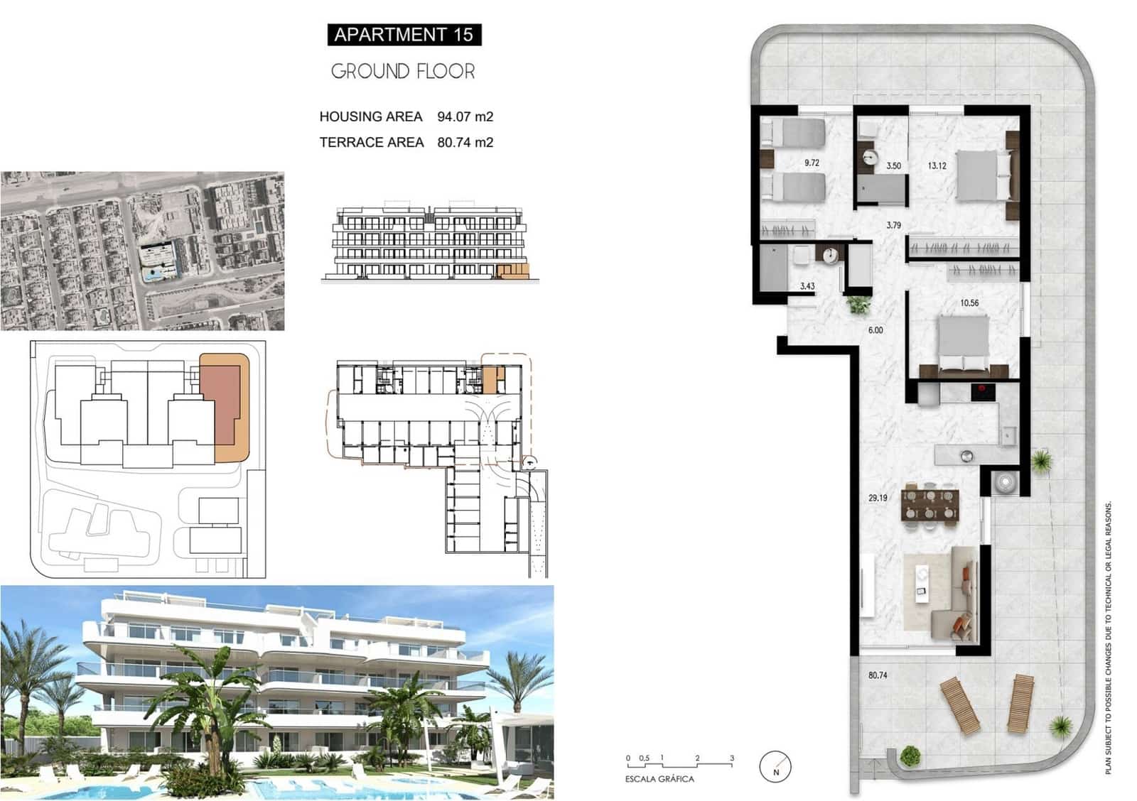3 soverom Leilighet til salgs i Orihuela Costa med svømmebasseng garasje - € 369 000 (Ref: 9812290)