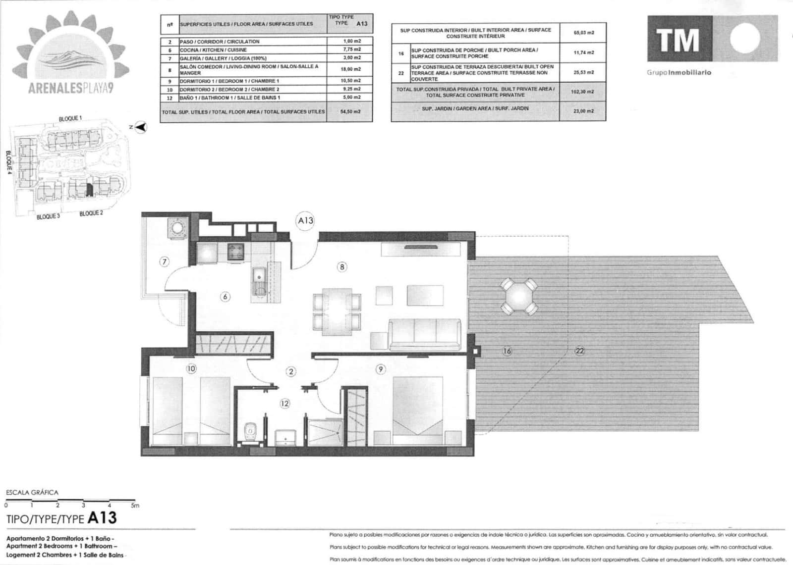 2 Zimmer Apartment zu verkaufen in Elche / Elx mit Pool - 280.000 € (Ref: 10021114)