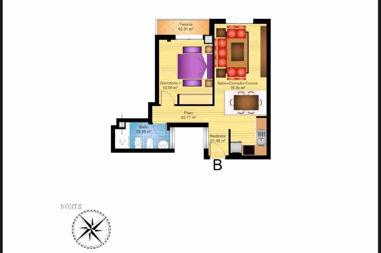 1 makuuhuone Huoneisto myytävänä paikassa Torrevieja - 159 900 € (Ref: 9288223)