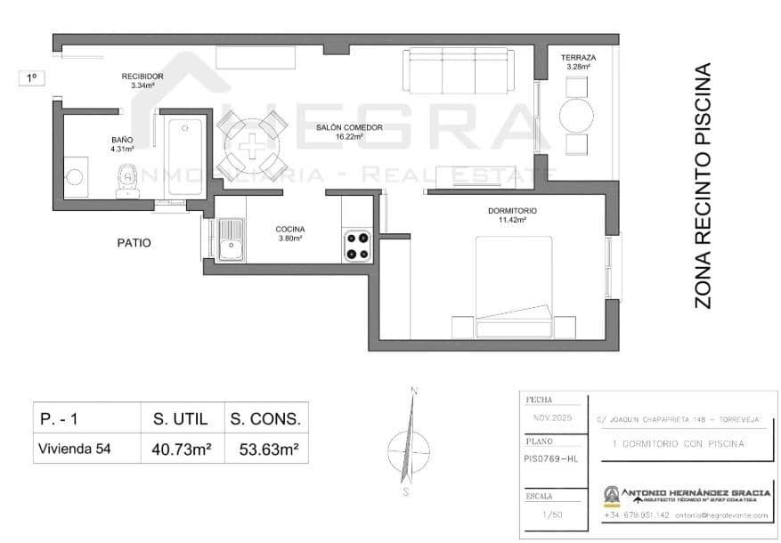 1 bedroom Apartment for rent in Torrevieja with pool garage - € 750 (Ref: 9930874)