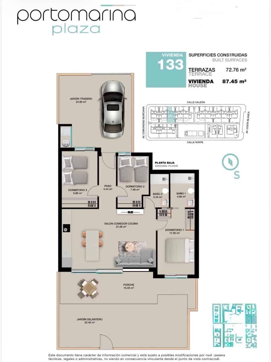 Bungalow de 3 habitaciones en Torre de la Horadada en venta con piscina garaje - 380.000 € (Ref: 9547800)