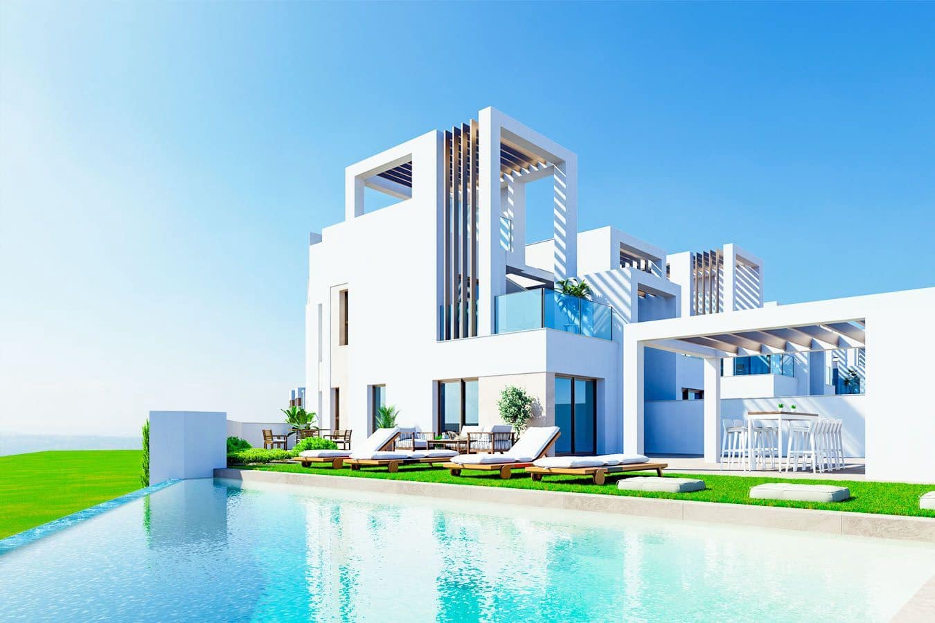 Chalet de 3 habitaciones en Los Alcázares en venta con piscina garaje - 439.000 € (Ref: 9758559)