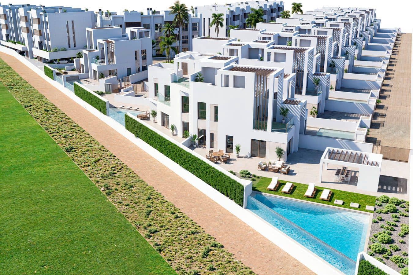 Chalet de 3 habitaciones en Los Alcázares en venta con piscina garaje - 439.000 € (Ref: 9758559)