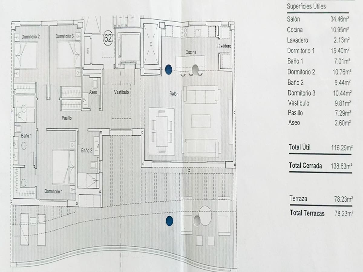 3 soverom Penthouse til salgs i Fuengirola med svømmebasseng garasje - € 895 000 (Ref: 9877593)