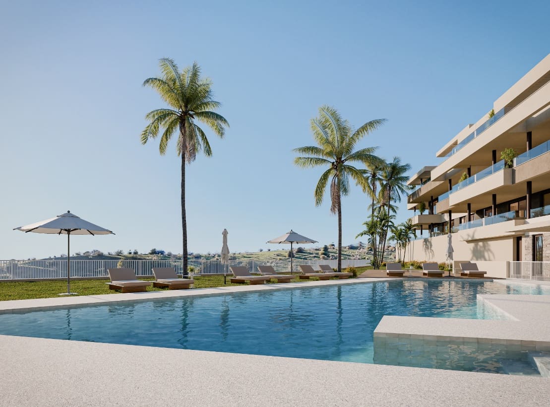 Apartamento de 2 habitaciones en Mijas Costa en venta con piscina garaje - 382.000 € (Ref: 8956134)