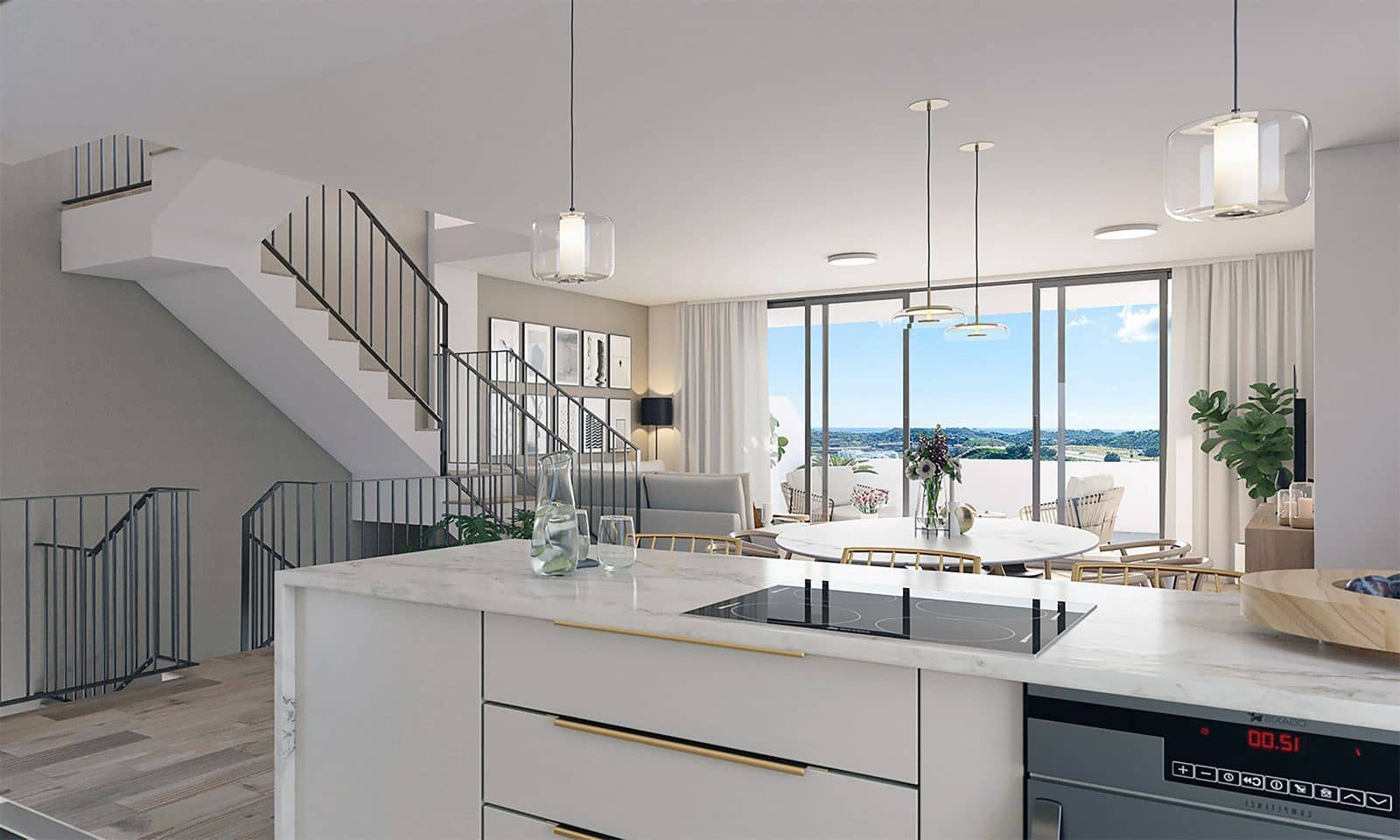 3 sypialnia Dom blizniak na sprzedaż w Mijas z basenem garażem - 560 000 € (Ref: 10000290)