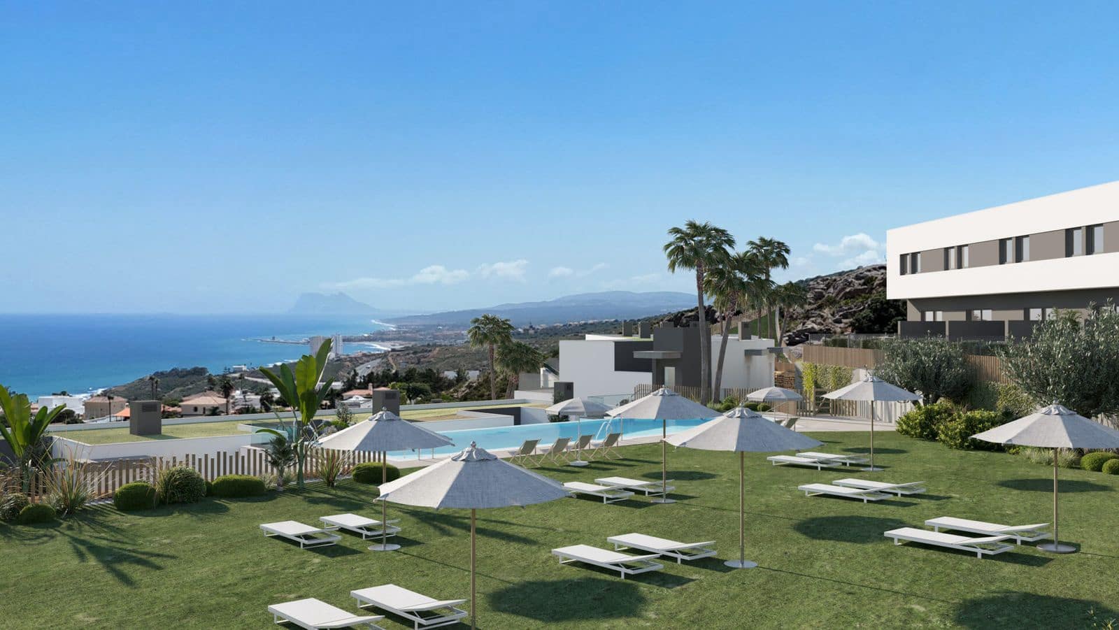 Pareado de 3 habitaciones en Manilva en venta con piscina garaje - 410.000 € (Ref: 10004085)