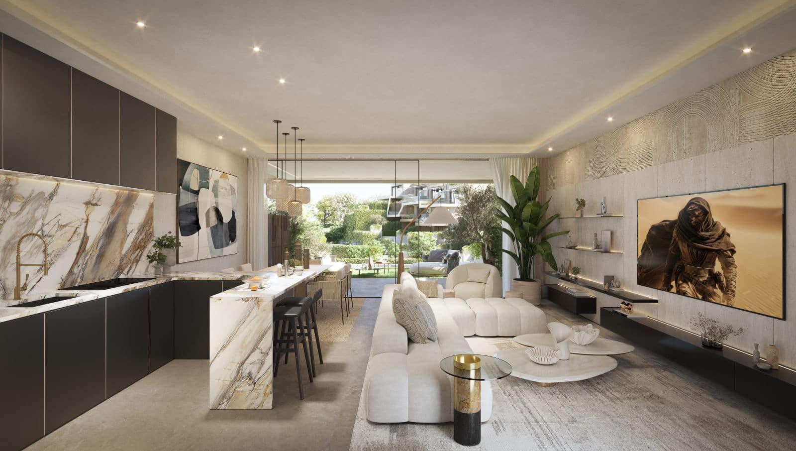 3 bedroom Semi-detached Villa for sale in Elviria with pool garage - € 1,395,275 (Ref: 10008929)