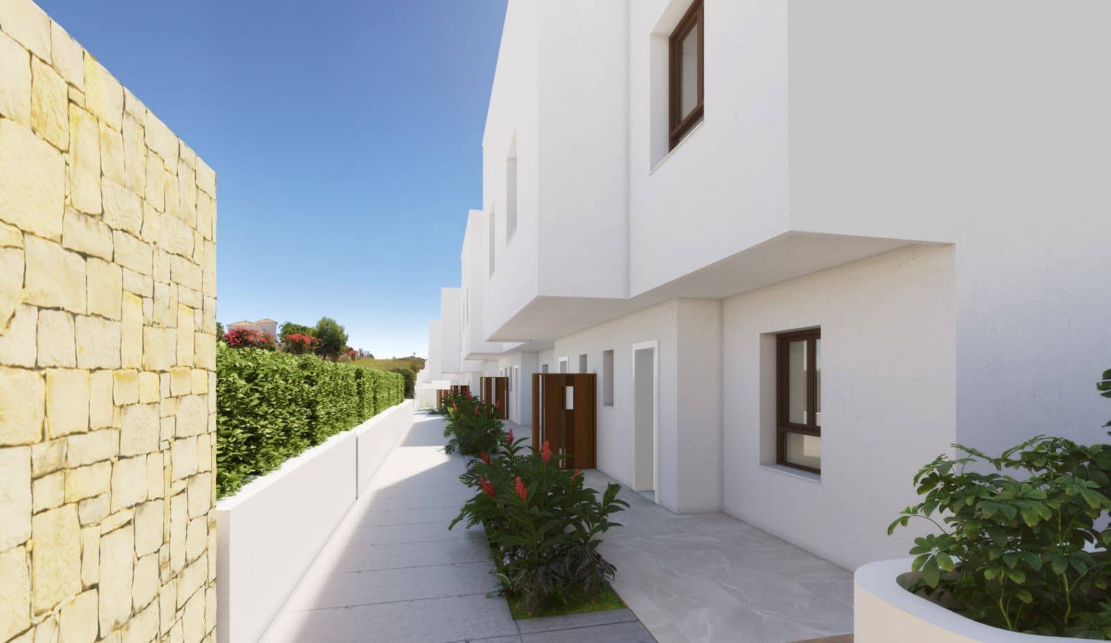 3 soverom Kjedet enebolig til salgs i Mijas med svømmebasseng garasje - € 685 000 (Ref: 10011388)