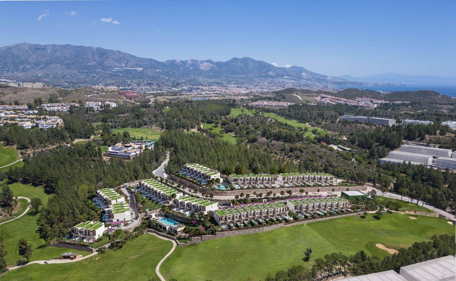 3 soverom Kjedet enebolig til salgs i Mijas med svømmebasseng garasje - € 949 000 (Ref: 10013121)