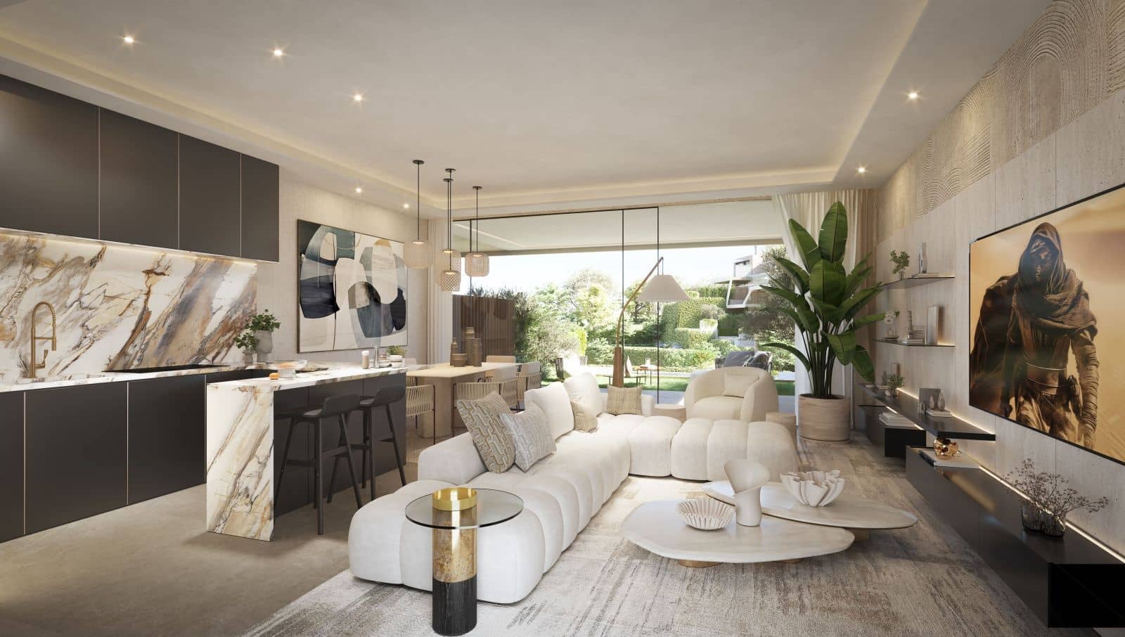 3 bedroom Semi-detached Villa for sale in Elviria with pool garage - € 1,395,275 (Ref: 10015346)