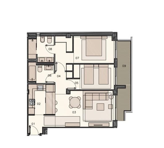 2 makuuhuone Huoneisto myytävänä paikassa Zona Puerto Deportivo, Fuengirola mukana uima-altaan 
autotalli - 599 000 € (Ref: 9751330)