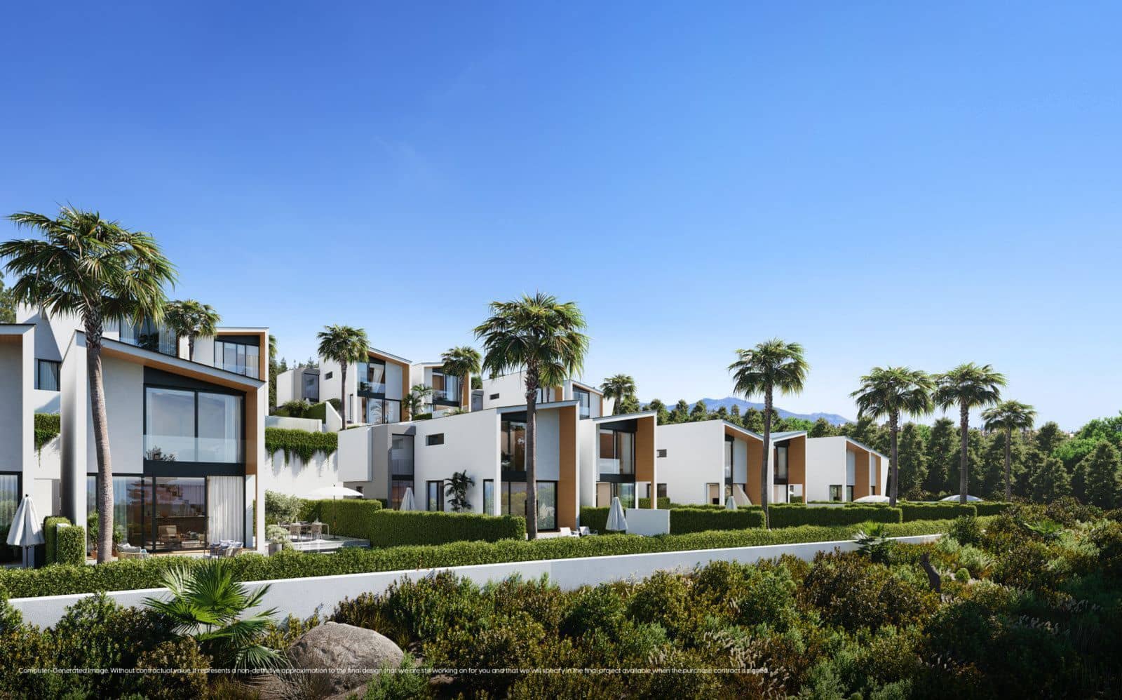 3 soverom Kjedet enebolig til salgs i Mijas med svømmebasseng garasje - € 1 324 000 (Ref: 9995658)