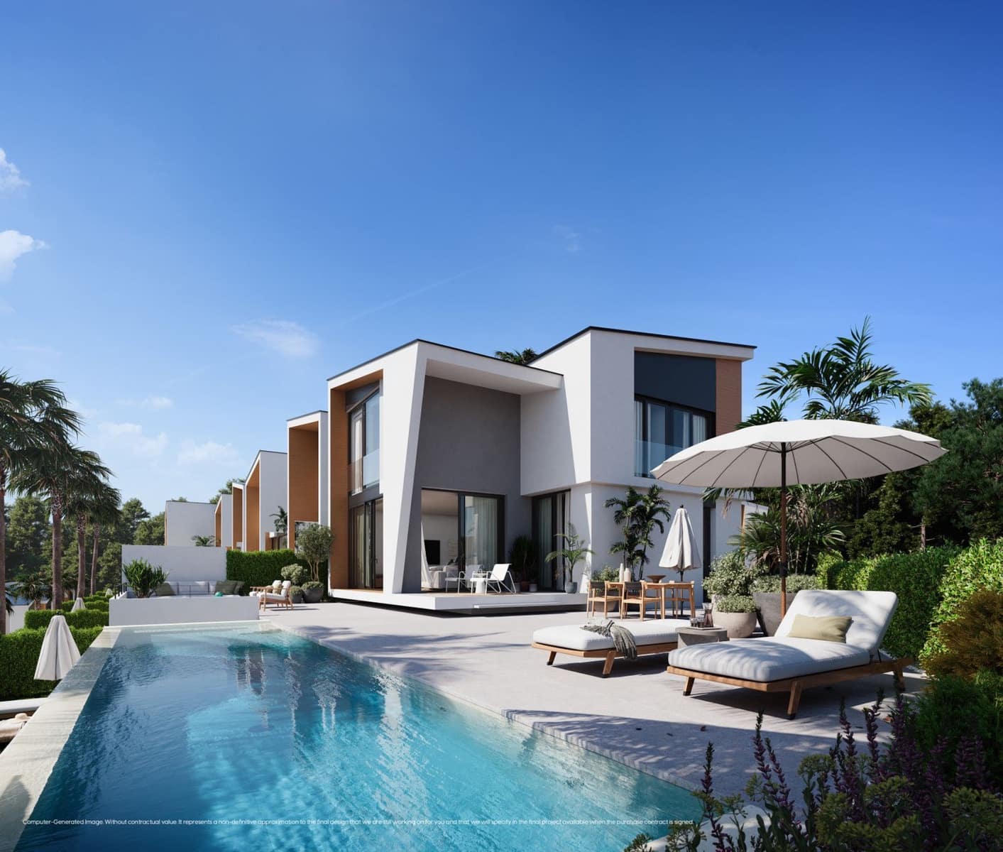 3 soverom Kjedet enebolig til salgs i Mijas med svømmebasseng garasje - € 1 324 000 (Ref: 9995658)