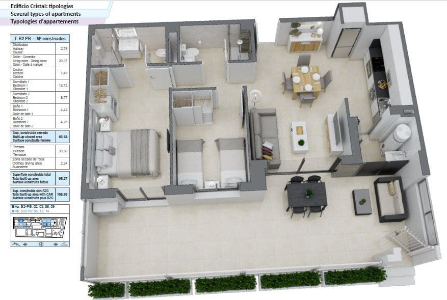 2 soverom Leilighet til salgs i Cabanes med garasje - € 231 336 (Ref: 9211648)