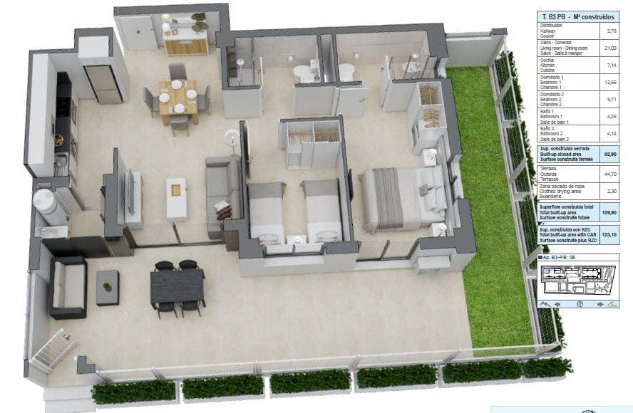 2 soverom Leilighet til salgs i Cabanes med garasje - € 231 336 (Ref: 9211648)