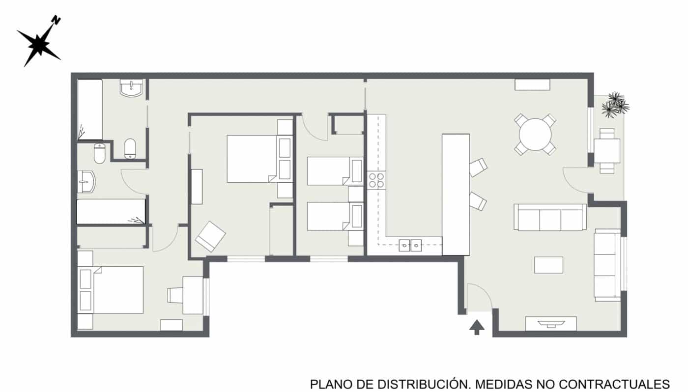 3 soveværelse Lejlighed til salg i Valencia by med garage - € 850.000 (Ref: 9023799)