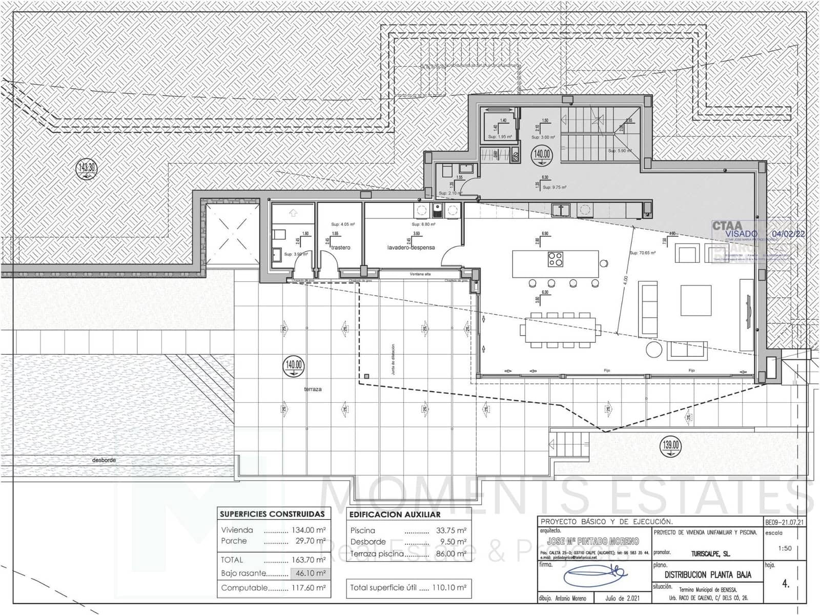 4 Zimmer Villa zu verkaufen in Benissa mit Pool - 2.450.000 € (Ref: 9395329)