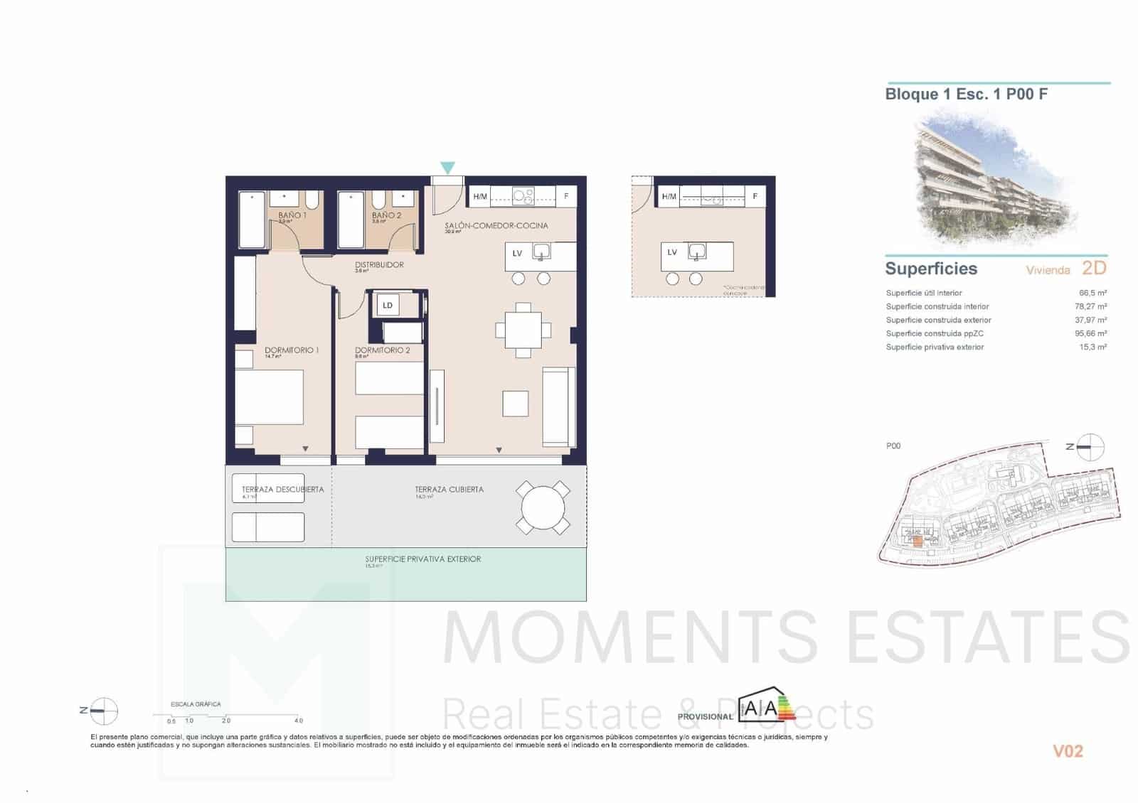 2 bedroom Apartment for sale in Denia with pool - € 345,000 (Ref: 9481574)