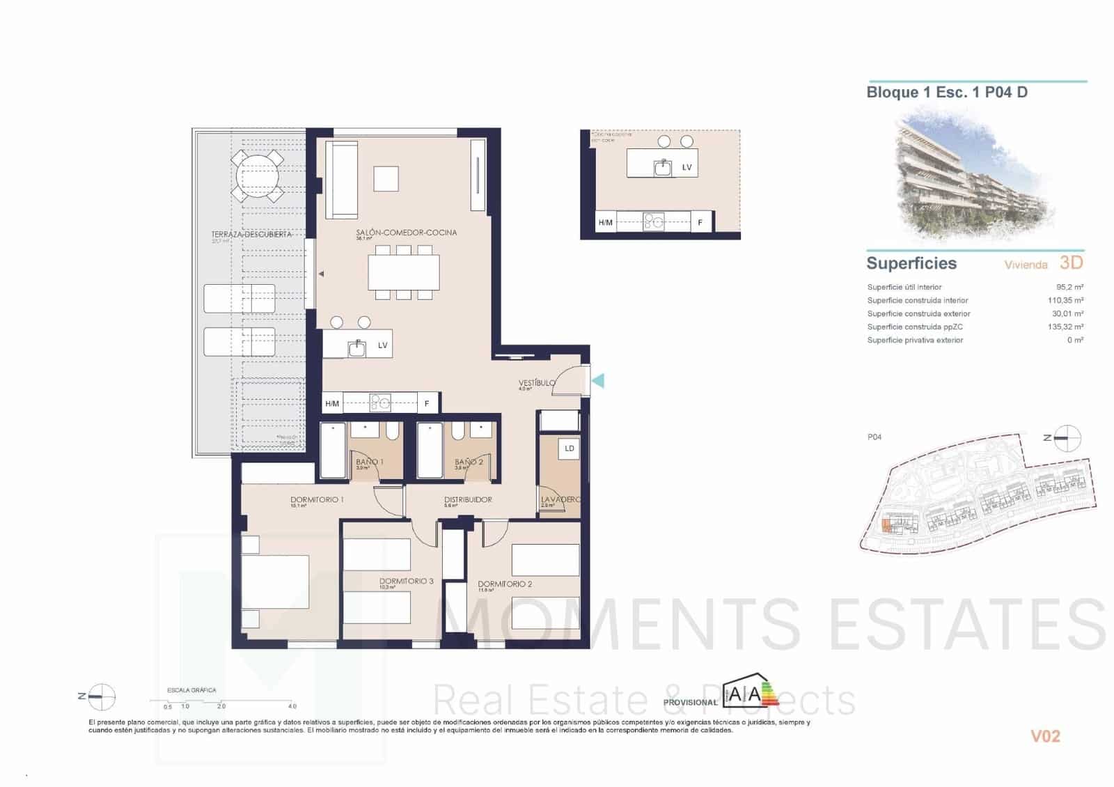 3 bedroom Penthouse for sale in Denia with pool - € 505,000 (Ref: 9481575)