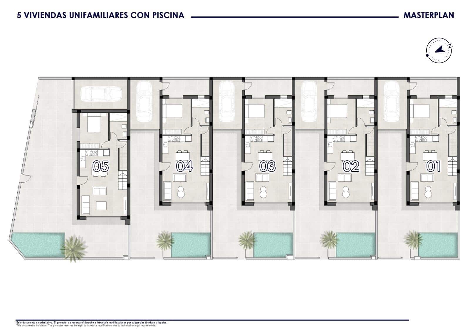 3 chambre Villa/Maison Semi-Mitoyenne à vendre à San Pedro del Pinatar avec piscine garage - 380 000 € (Ref: 10030678)