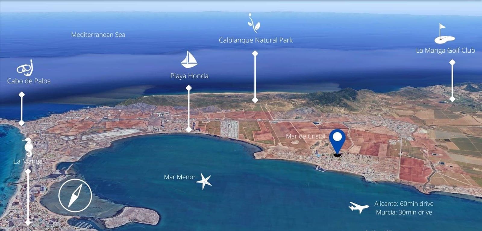 2 quarto Apartamento para venda em Mar de Cristal com piscina - 325 000 € (Ref: 8842008)