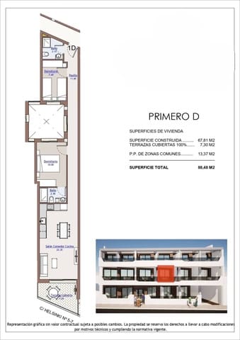 2 bedroom Apartment for sale in Playa del Cura, Torrevieja with pool - € 229,000 (Ref: 8842013)