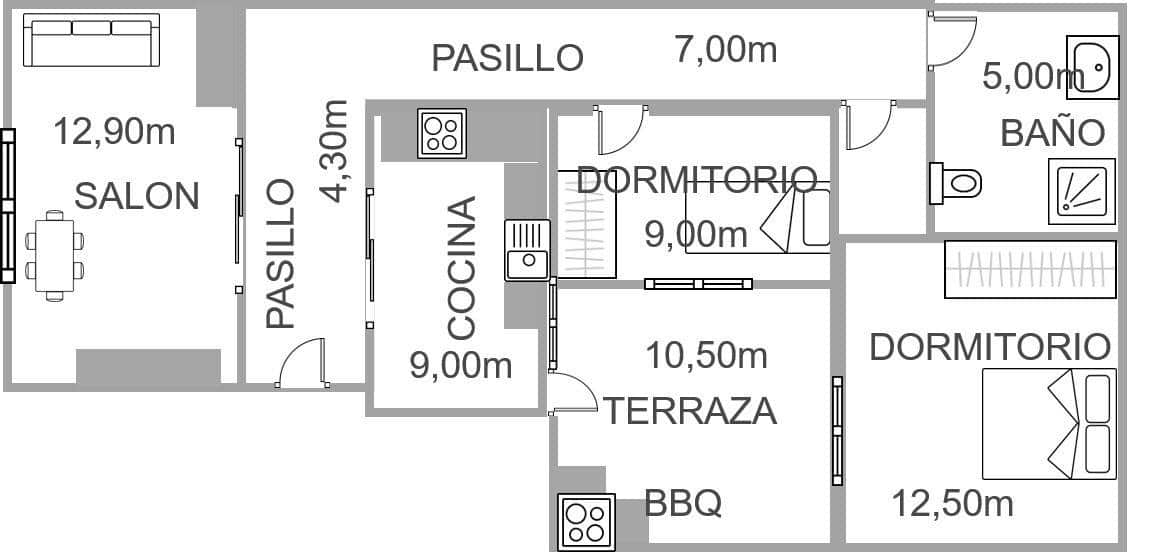 2 makuuhuone Huoneisto myytävänä paikassa Murcia kaupunki - 98 000 € (Ref: 9645158)