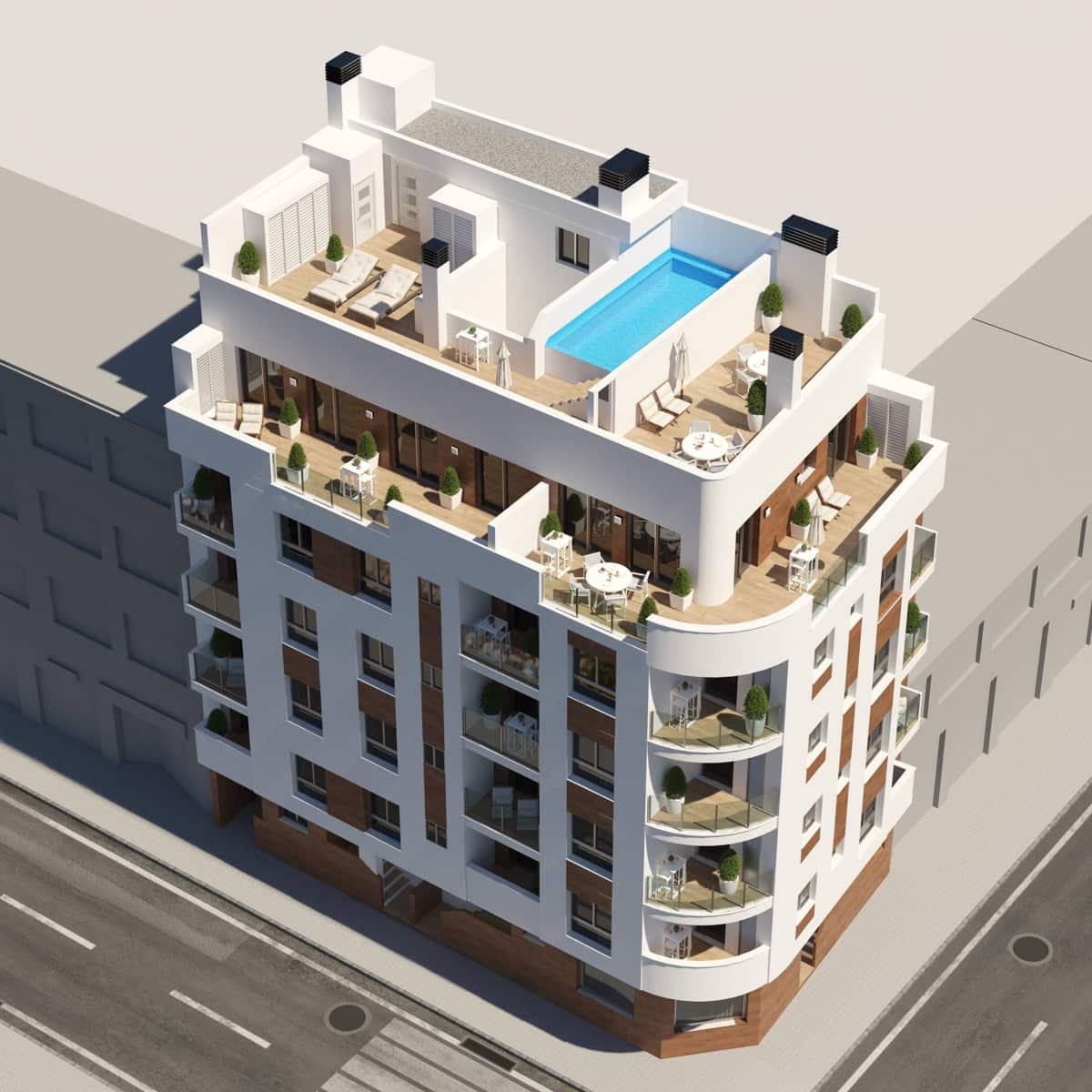 2 sypialnia Apartament na sprzedaż w Torrevieja z basenem - 199 000 € (Ref: 9831899)