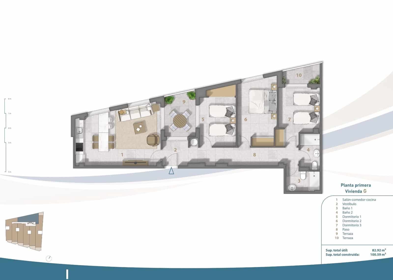 3 soveværelse Lejlighed til salg i Lo Pagan med swimmingpool - € 450.000 (Ref: 9975539)